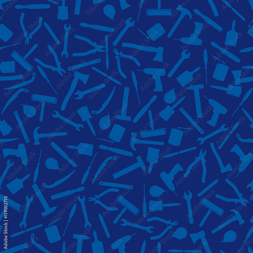 vector illustration. Seamless pattern with working tools for