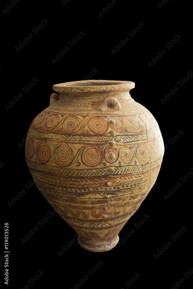 Milos island, Greece - September 1 2015: Ancient greek vase pithos