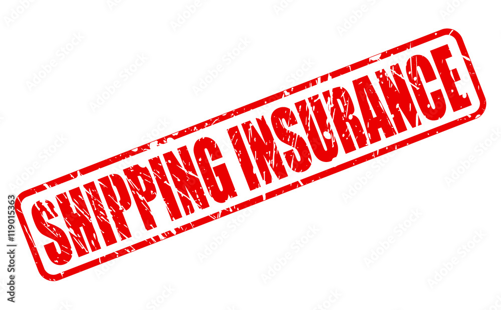 Fotografie SHIPPING INSURANCE red stamp text