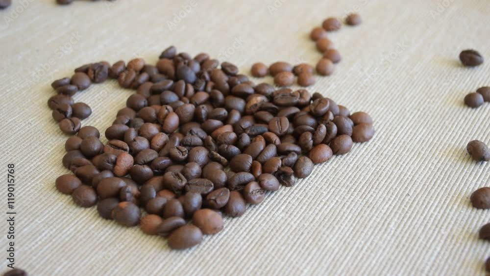 Coffee beans, cup symbol from beans Coffee beans, cup symbol from beans