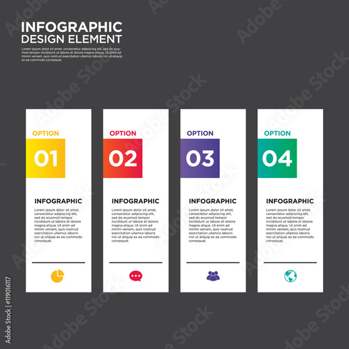 Infographic business report template layout design element vector