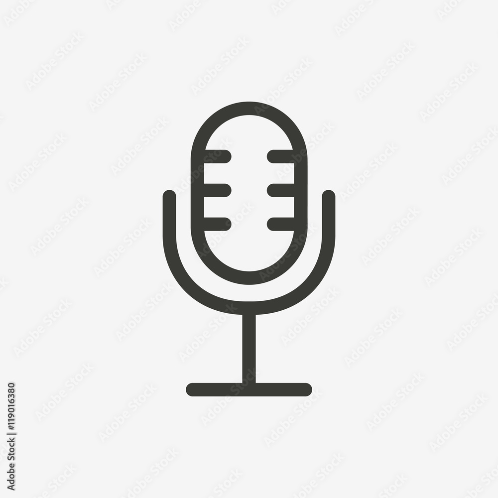 microphone line icon
