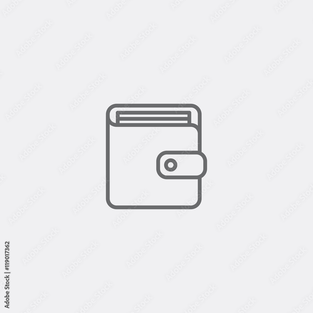Wallet icon sign Wallet icon sign
