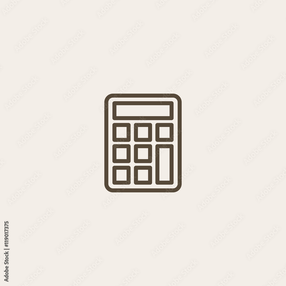 calculator outline icon