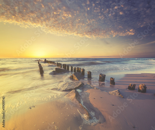 sunset over the sea