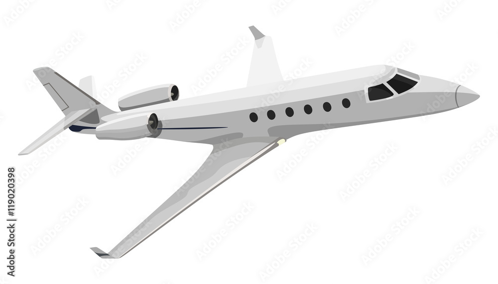White jet airplane