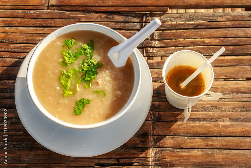 breakfast and coffee in the morning at chaingmai northern thaila
