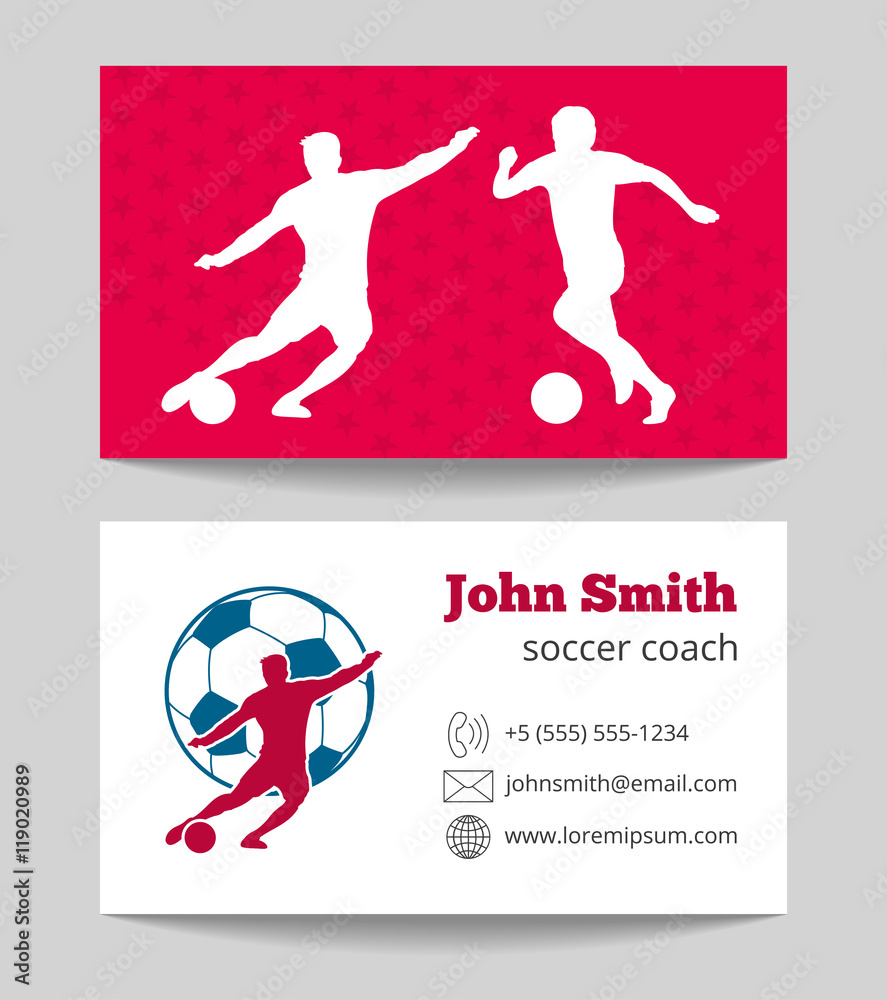 Soccer club business card