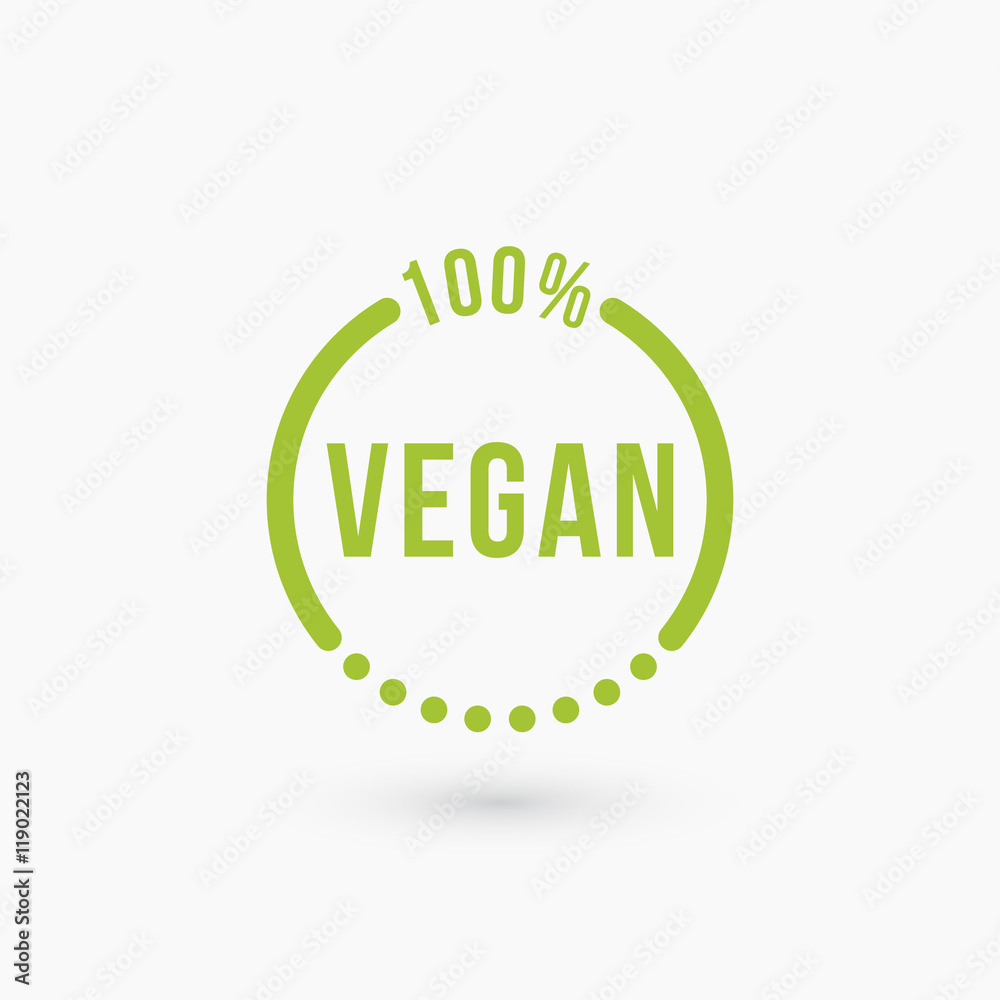 Vegan icon design. Isolated on white. Circle logo. Vector illustration EPS 10 Vegan icon design. Isolated on white. Circle logo. Vector illustration EPS 10