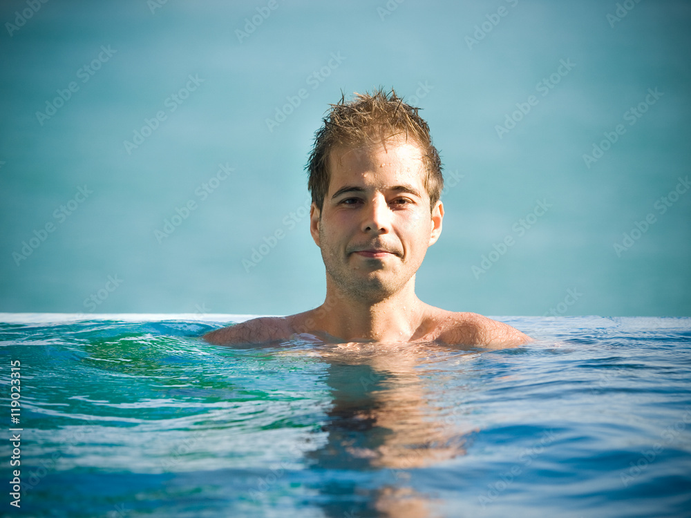 Man in swimming pool Man in swimming pool