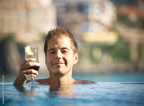 Man at the pool