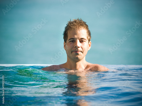 Man in swimming pool