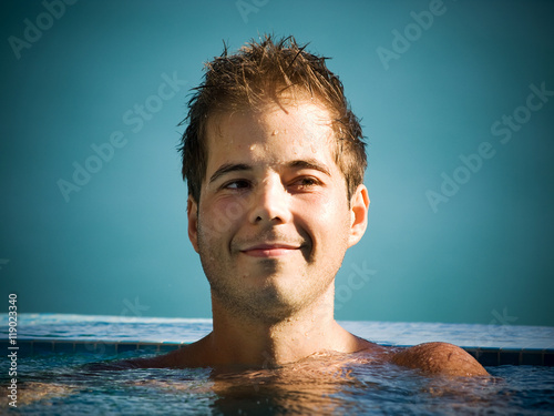 Man in swimming pool