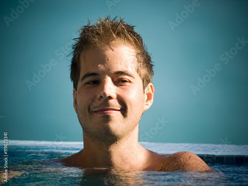 Man in swimming pool