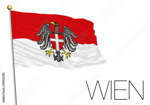 Wien flag, lander of Austria