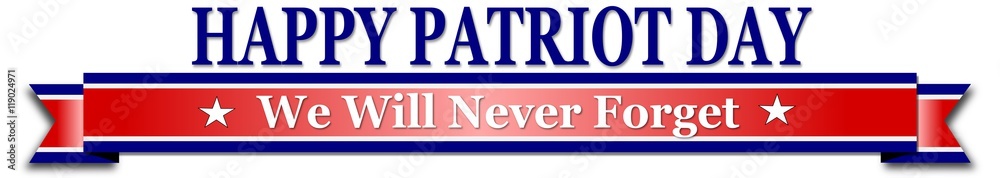 patriot day USA September 11 flag banner on illustration on white background patriot day USA September 11 flag banner on illustration on white background
