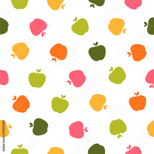 seamless vector pattern - apples