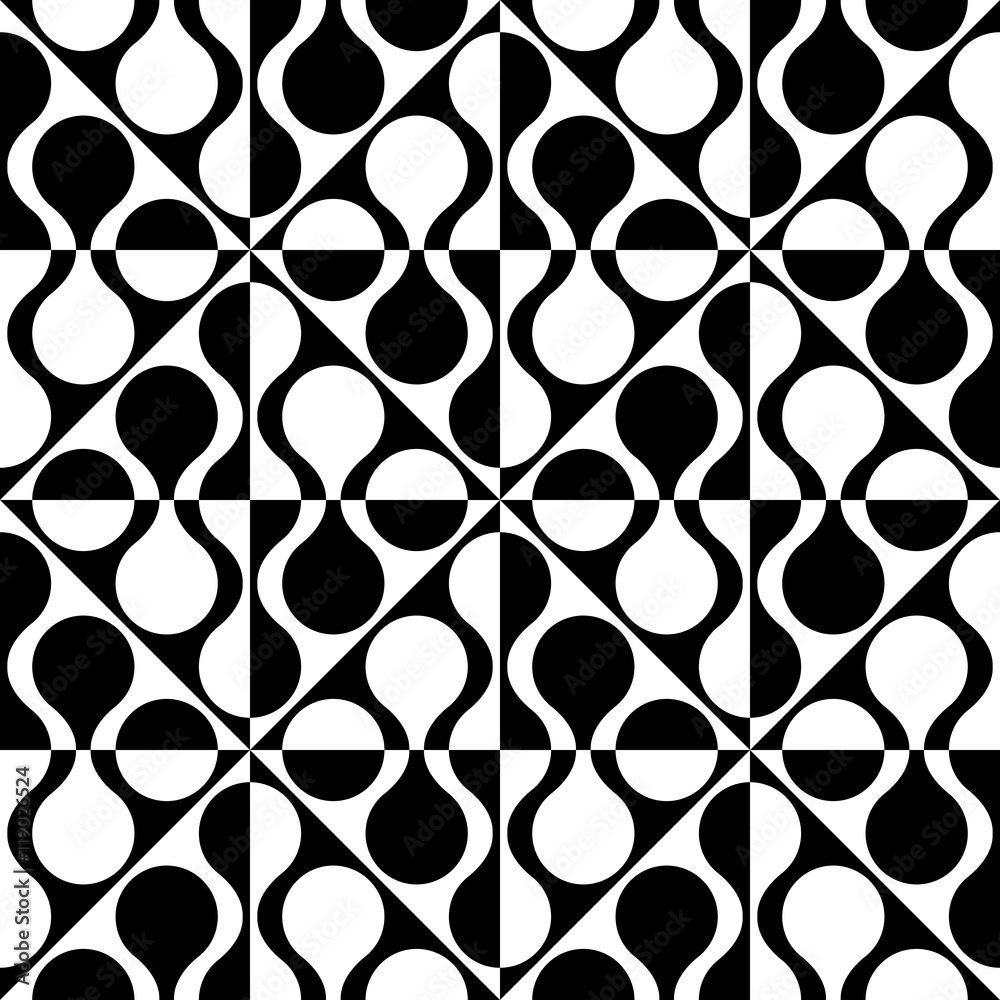 Fototapeta premium Seamless Curved Shape Pattern