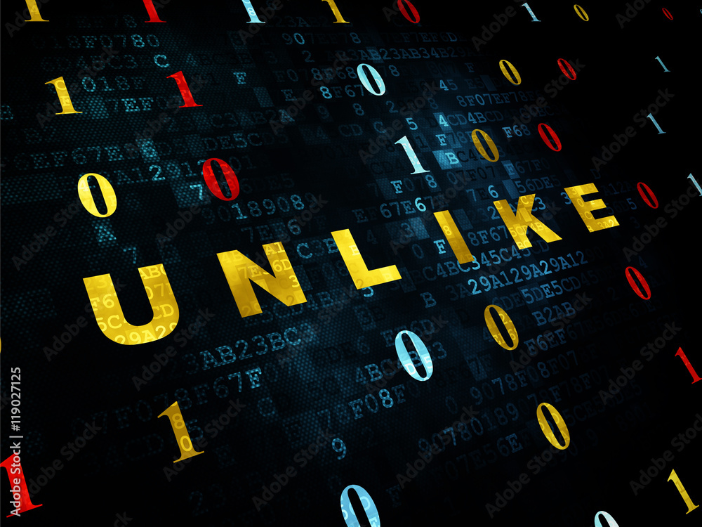 Social network concept: Unlike on Digital background Social network concept: Unlike on Digital background