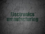 Industry concept: Electronics Manufacturing on grunge wall background