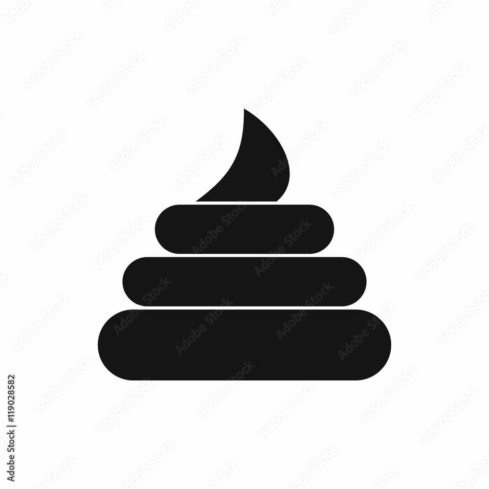 Turd icon in simple style isolated on white background. Jest symbol Turd icon in simple style isolated on white background. Jest symbol