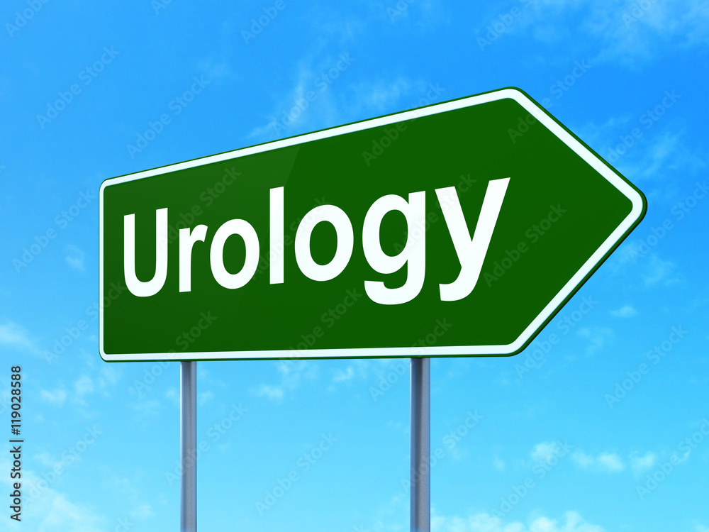 Healthcare concept: Urology on road sign background Healthcare concept: Urology on road sign background