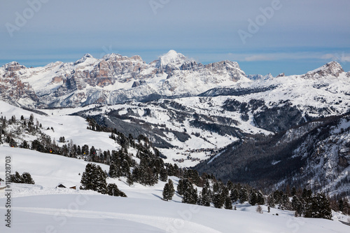 View of the Italian Dolomites in winter © norbel