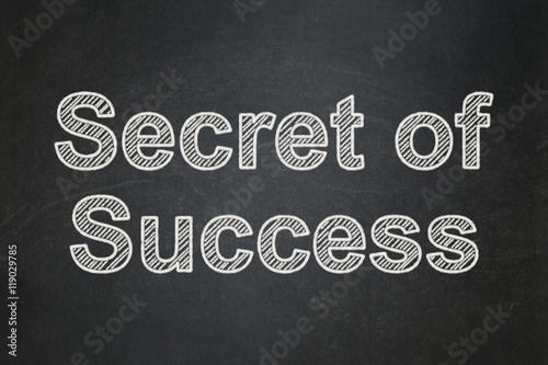 Finance concept: Secret of Success on chalkboard background
