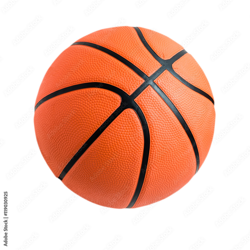 Naklejka premium Basketball ball over white background.