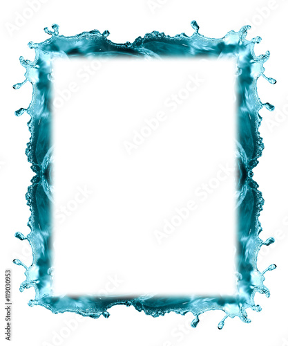 Water Frame On White