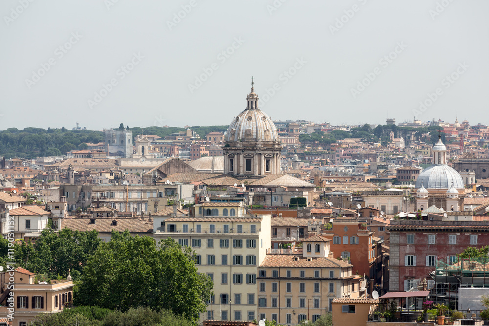 view of Rome from Janiculum Hill, Italy