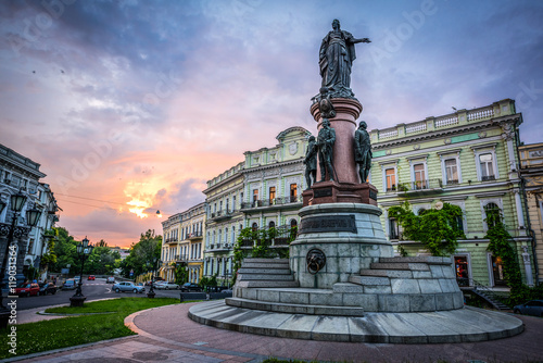 The monument to Catherine 2 in Odessa, Ukraine, Europe. photo