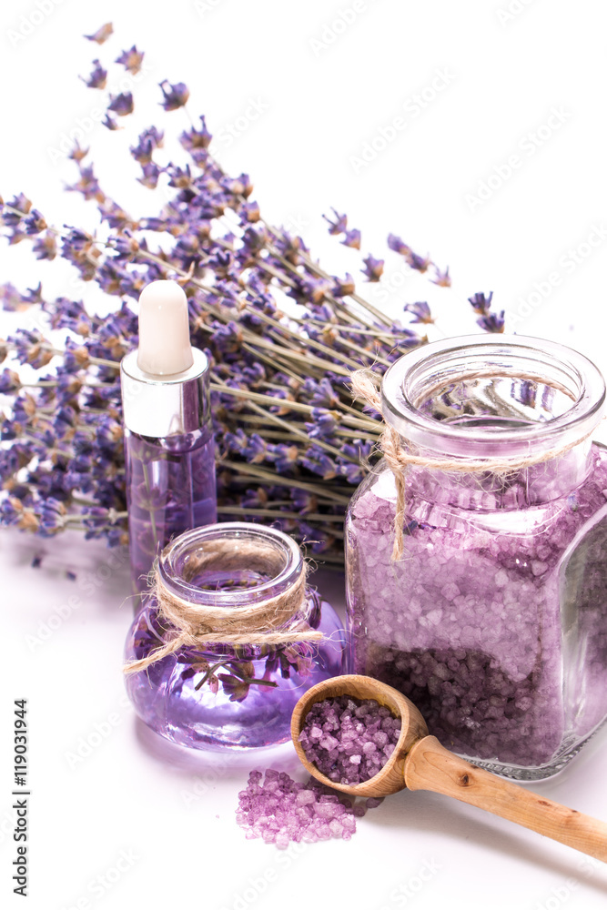 Aromatherapy oil and lavender, spa, healthy concept Aromatherapy oil and lavender, spa, healthy concept