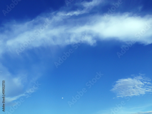 Beatiful Blue Sky with Blow Clouds