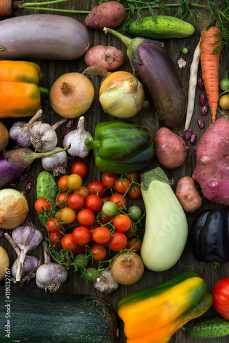 Fresh Organic Vegetables. Autumn Harvest Concept. Potatoes  toma