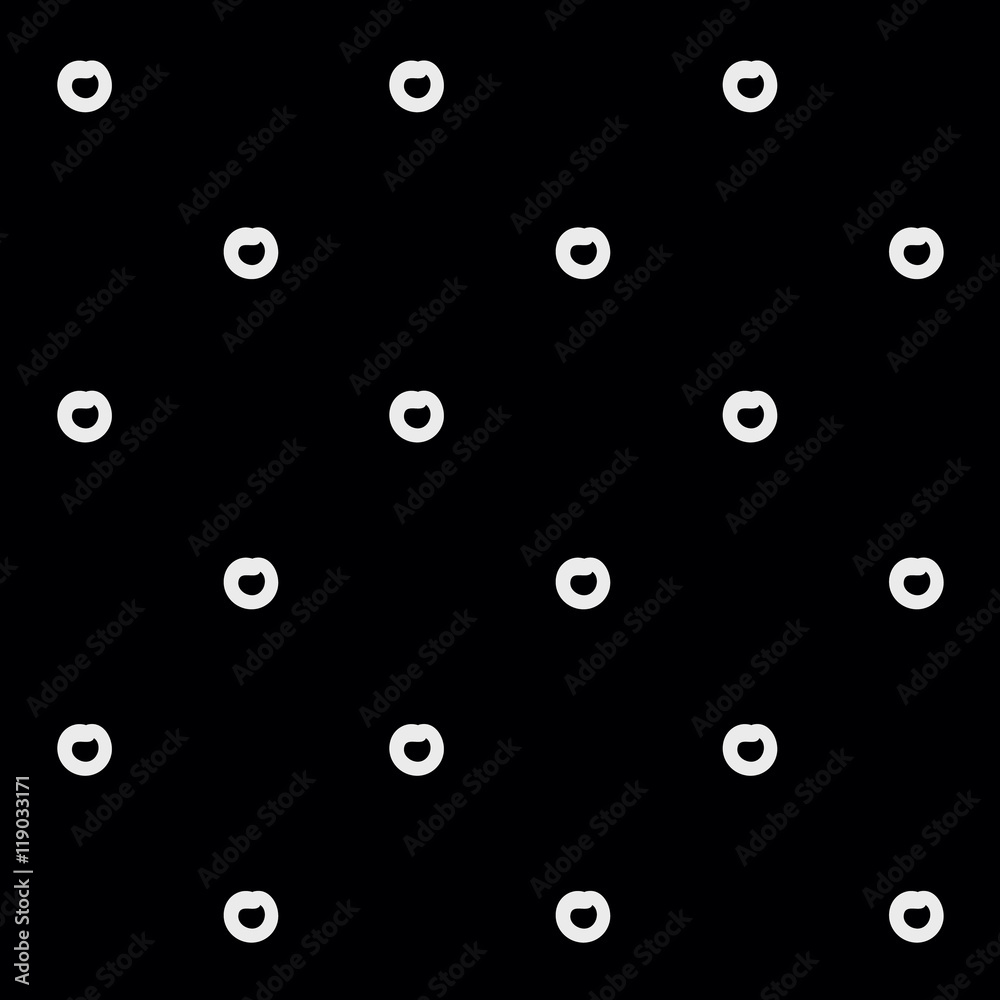 Minimal monochrome handwritten pattern dots, rounds