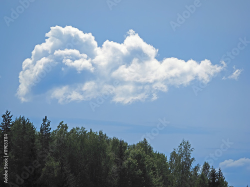 cloud over the river