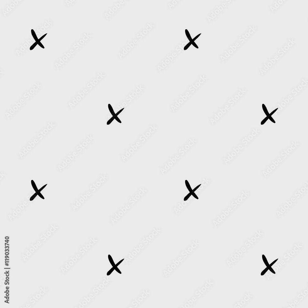 Minimal monochrome hand drawn pattern cross Minimal monochrome hand drawn pattern cross
