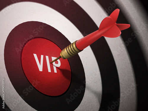 VIP target hitting by dart arrow