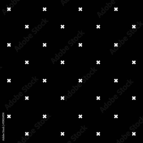 Minimal monochrome hand drawn pattern cross