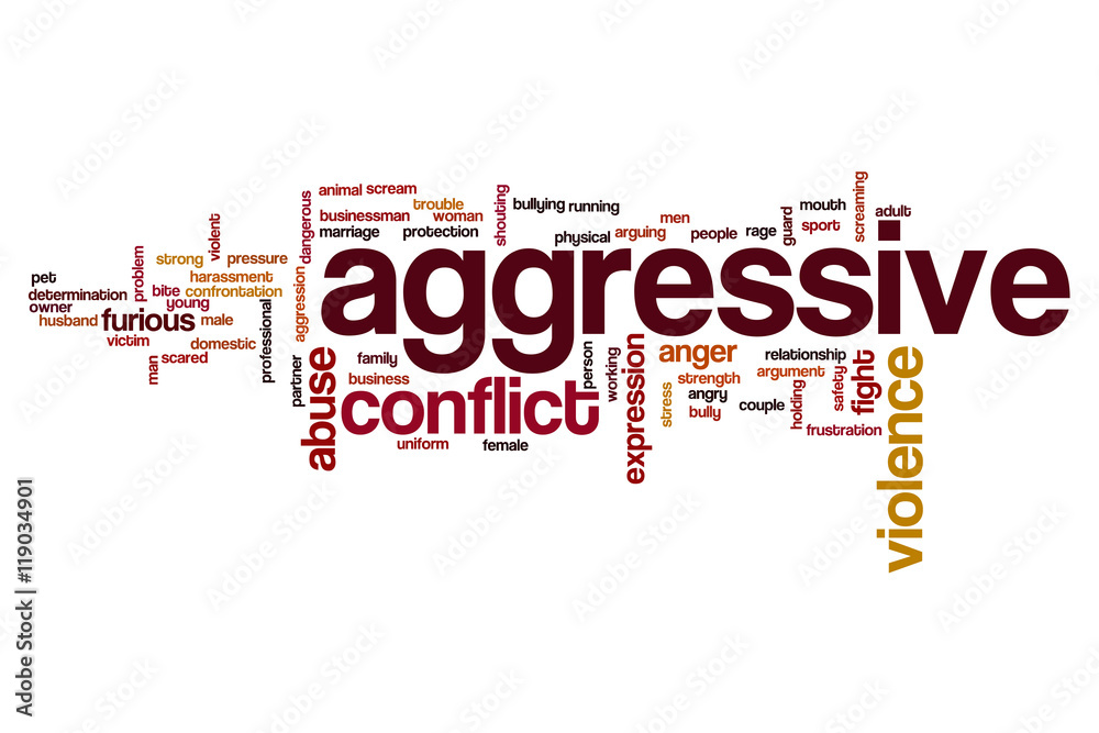 Aggressive word cloud Stock イラスト Adobe Stock