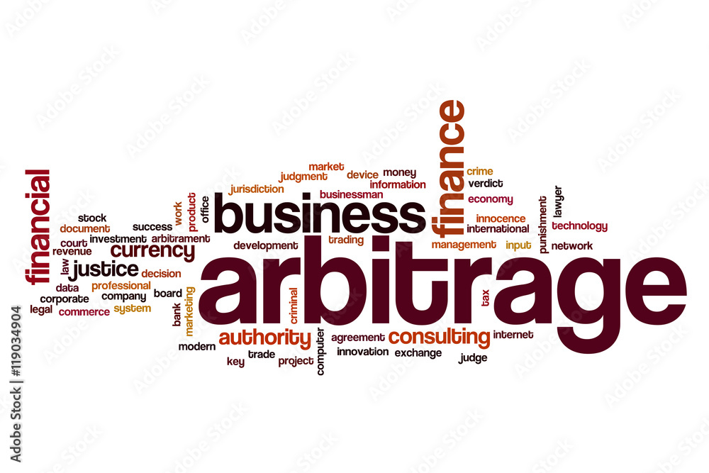 Arbitrage word cloud