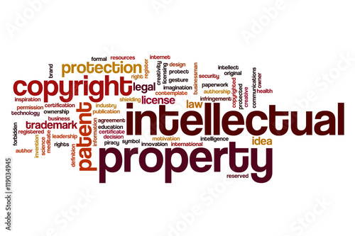 Intellectual property word cloud