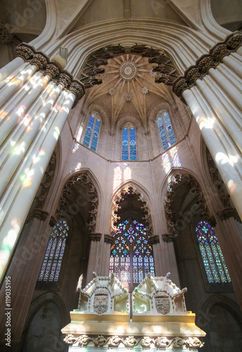 Tomb of King John I and Philippa at Batalha Monastery in Portuga photo