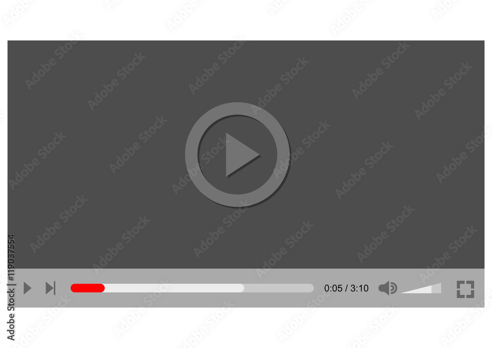 Video player in a flat style. Video player for the web. Vector template of video and audio player. Design Media Player. New Media Player interface. Vector video player. Skin video player. Video player in a flat style. Video player for the web. Vector template of video and audio player. Design Media Player. New Media Player interface. Vector video player. Skin video player.