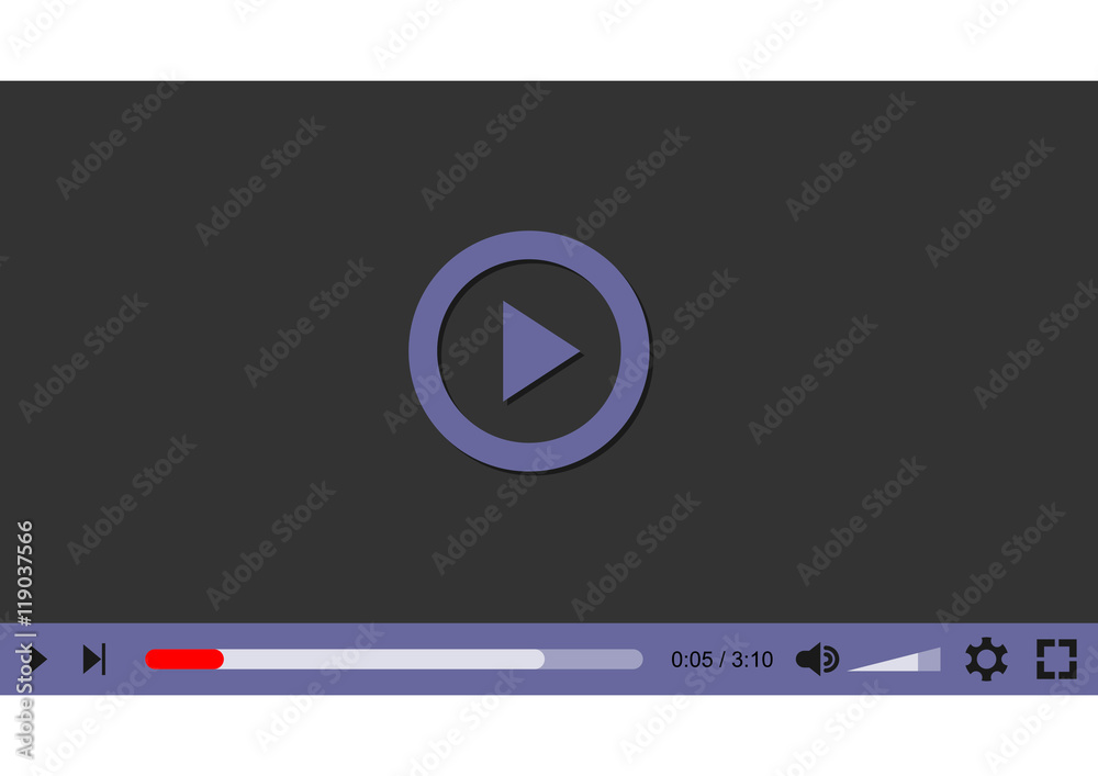 Video player in a flat style. Video player for the web. Vector template of video and audio player. Design Media Player. New Media Player interface. Vector video player. Skin video player. Video player in a flat style. Video player for the web. Vector template of video and audio player. Design Media Player. New Media Player interface. Vector video player. Skin video player.