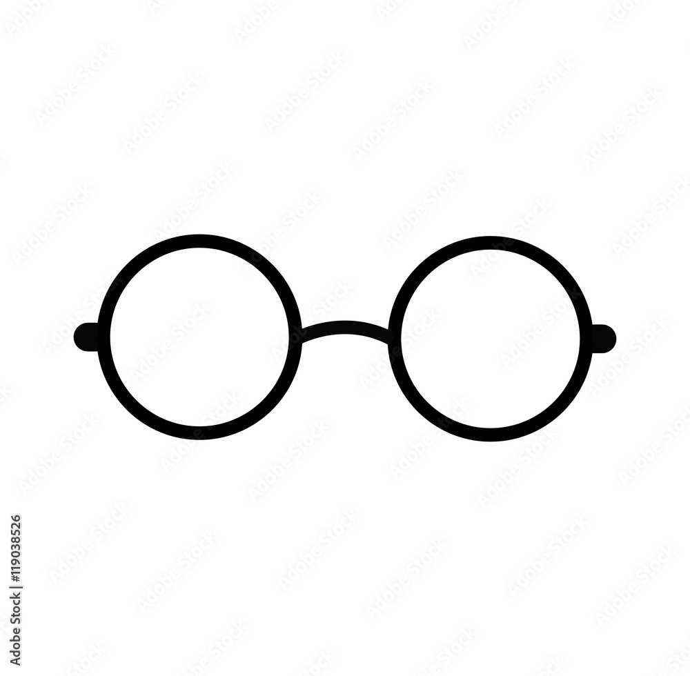 Vector of simple glasses icon Vector of simple glasses icon