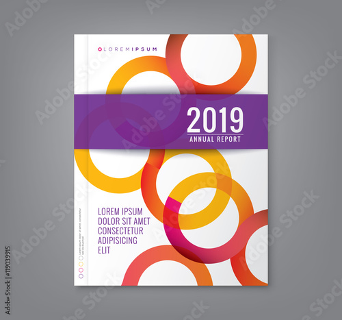 Abstract circle background for business annual report book cover