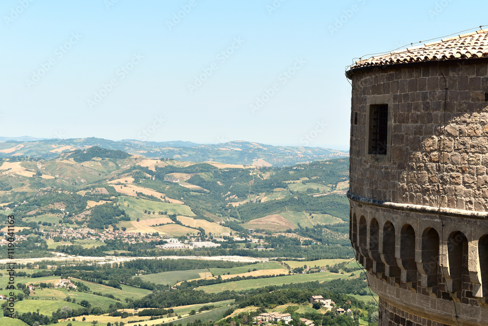 Fototapeta premium View from the Fortress of San Leo, San Leo, Italy