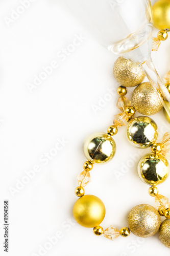 glass and Christmas ornaments © ytochka89